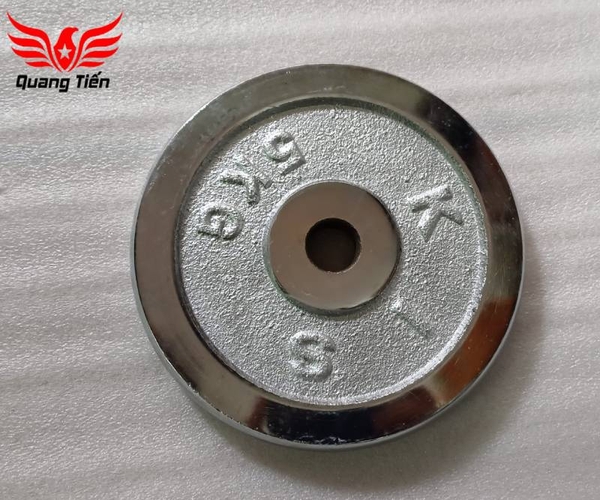 Tạ bánh đĩa sắt nhập khẩu siêu đẹp mạ inox 2,5kg