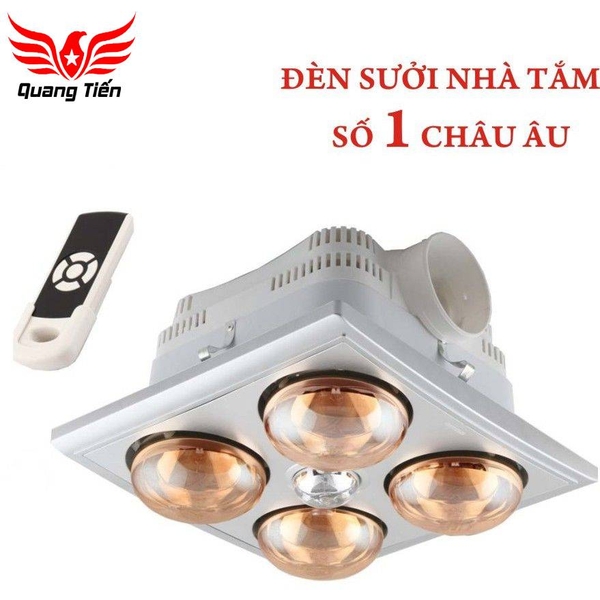 Đèn sưởi nhà tắm Heizen 4 bóng HE-4BR - Chính Hãng