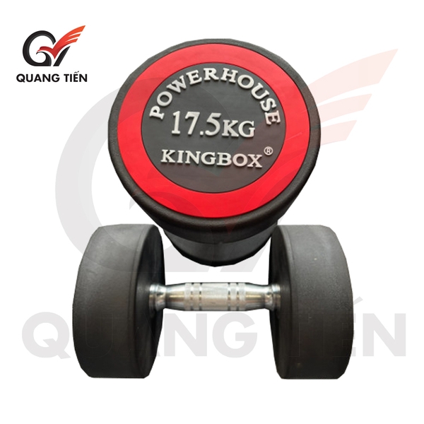 Tạ tay đơn thép bọc cao su 17,5kg Kingbox