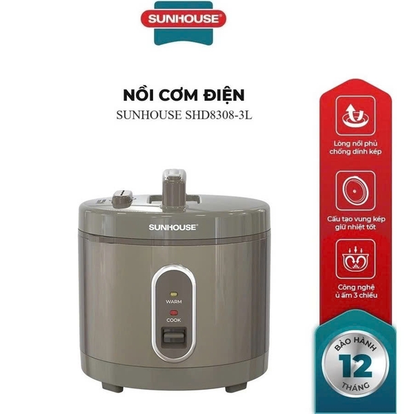 Nồi cơm điện 3L Sunhouse SHD8308