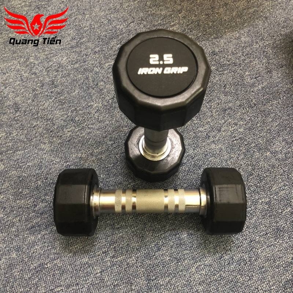 Tạ tay bọc cao su Iron Grip 2,5 kg (giá 1 quả)