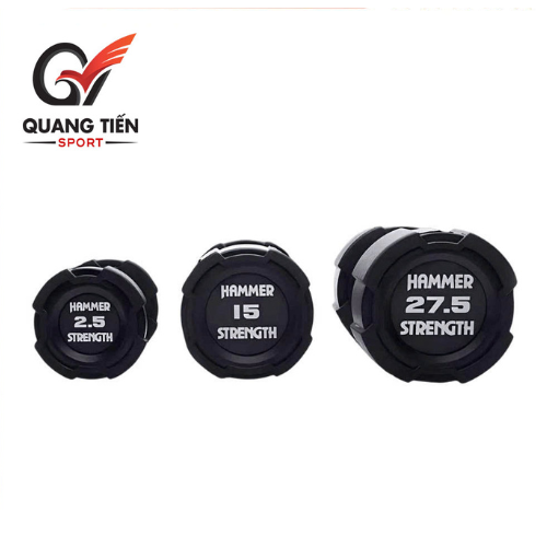 Tạ Tay Bọc Cao Su HAMMER Strength – Chống Rơi Vỡ, Tay Cầm Inox Chống Trượt (giá 1 quả)