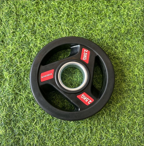 Bánh tạ đĩa KINGBOX chất liệu gang, bọc cao su phi 50mm