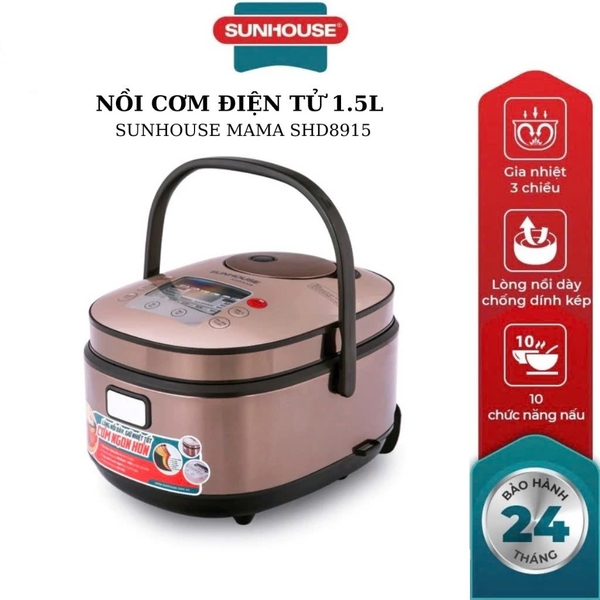 Nồi cơm điện tử 1.5L Sunhouse Mama SHD8915