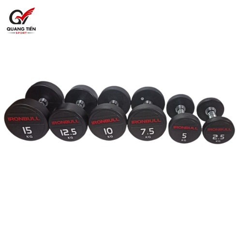 Tạ tay thép bọc cao su IronBull IR04 nhập khẩu 17.5kg ( giá 1 quả )