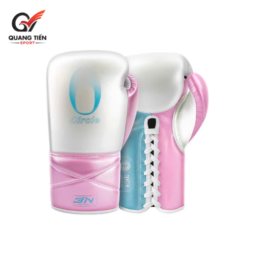 GĂNG BOXING BUỘC DÂY BN CIRCLE – CAO CẤP, CHẮC TAY, ĐẸP NỔI BẬT - TRẮNG HỒNG