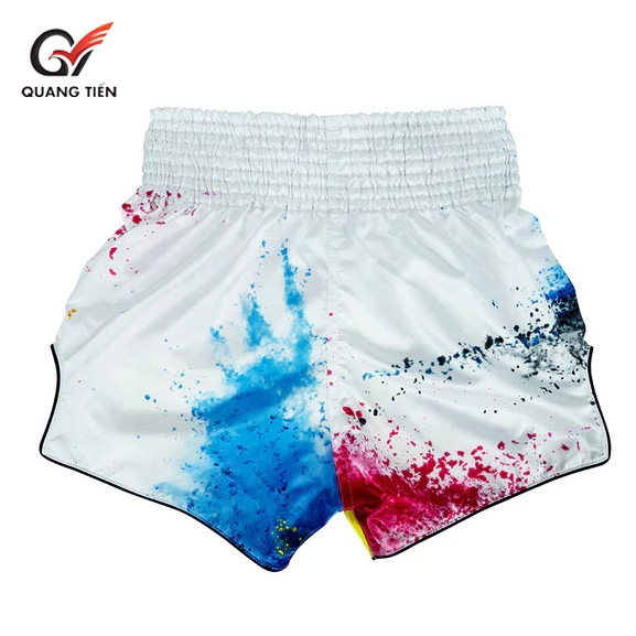 Quần Fairtex Muay Thai Shorts - BS1937 White Acid Jazz chính hãng Thái Lan