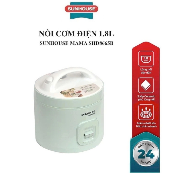 Nồi cơm điện 1.8L Sunhouse Mama SHD8665B