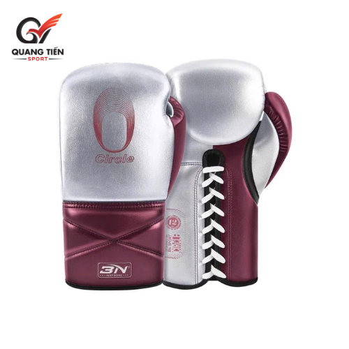 GĂNG BOXING BUỘC DÂY BN CIRCLE – CAO CẤP, CHẮC TAY, ĐẸP NỔI BẬT - BẠC ĐỎ