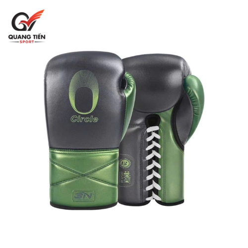 GĂNG BOXING BUỘC DÂY BN CIRCLE – CAO CẤP, CHẮC TAY, ĐẸP NỔI BẬT - XÁM XANH