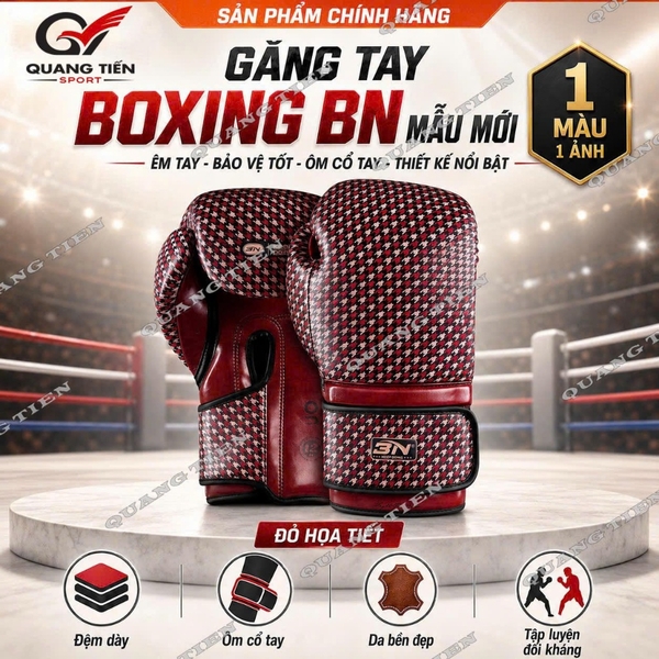 Găng Tay Boxing BN Caro Cao Cấp Chính Hãng