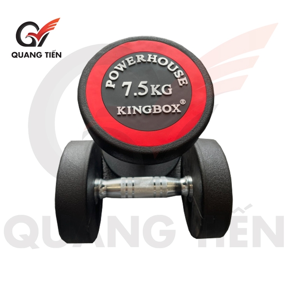 Tạ Tay đơn thép bọc cao su 7.5kg Kingbox