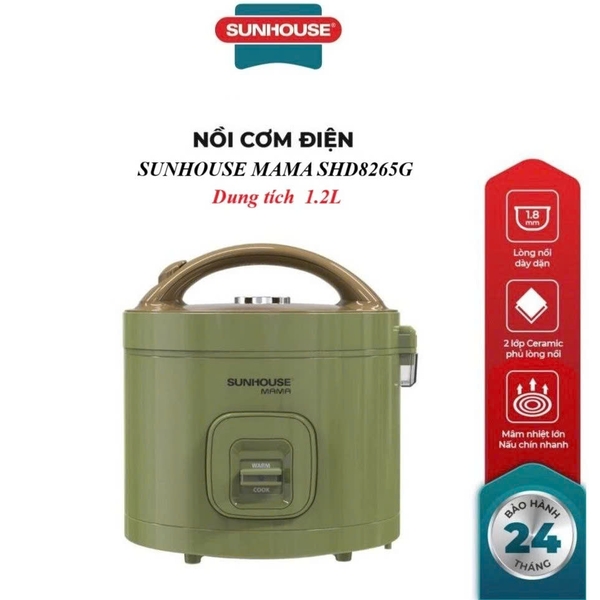 Nồi cơm điện 1.2L Sunhouse Mama SHD8265G