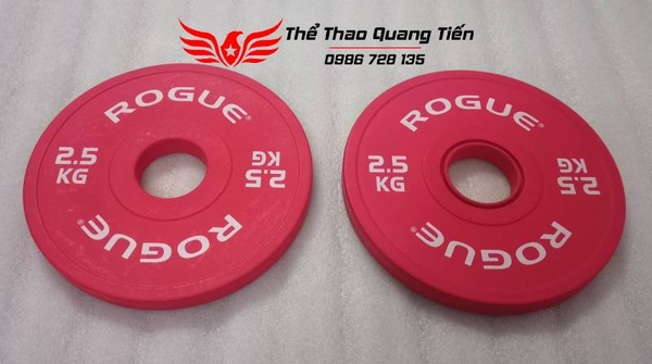 Tạ bánh cao su ROGUE cao cấp 2,5 kg mini lỗ 50 nhập khẩu
