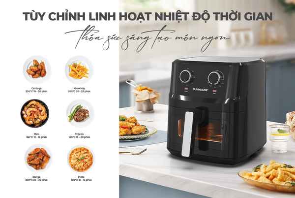 Nồi chiên không dầu 6.5L Sunhouse SHD4030
