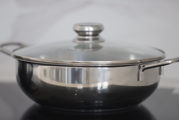 Nồi lẩu inox Fivestar 3 đáy đun từ size 24 - inox 430