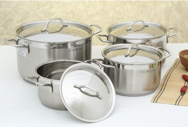 Bộ 4 nồi inox Fivestar Vancouver 3 đáy-inox 304