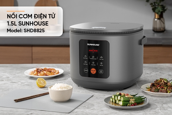 Nồi cơm điện tử 1.5L Sunhouse SHD8825