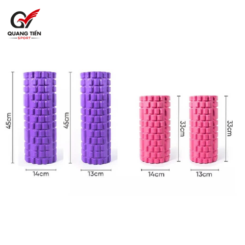 Con Lăn Yoga Massage Foam Roller - Ống Trụ Lăn Xốp Tập Thể Thao Giãn Cơ Gai Nhọn - Hãng Dododios