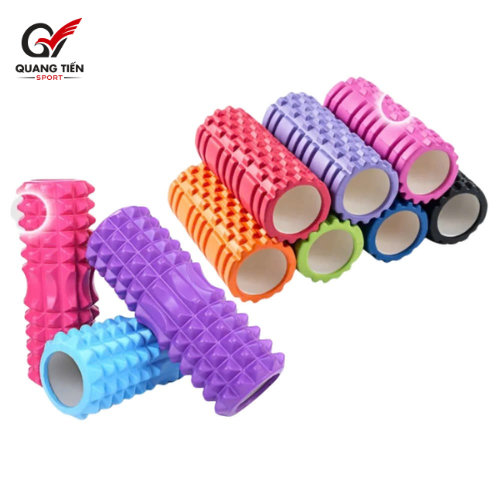 Con Lăn Yoga Massage Foam Roller - Ống Trụ Lăn Xốp Tập Thể Thao Giãn Cơ Gai Nhọn - Hãng Dododios