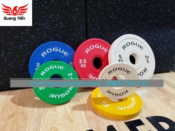 Tạ bánh cao su ROGUE cao cấp 5 kg mini lỗ 50 nhập khẩu