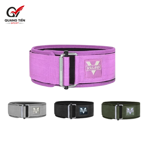 Đai Lưng Tập Gym VALEO Vải, Hỗ Trợ Lưng Khi Tập Gym, Luyện Tập Thể Thao, Squat, Deatlift , Powerlift
