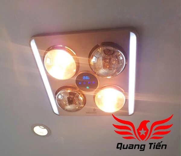 Đèn sưởi nhà tắm 4 bóng âm trần Kohn BU06GR (Có điều khiển từ xa)
