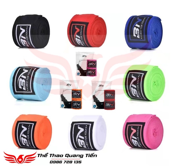 Băng đa cuốn tay boxing BN co dãn tặng kèm túi đựng chính hãng (3m)