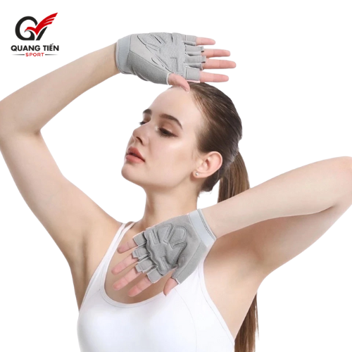 Găng tay tập gym Aolikes hở ngón cao cấp tập gym tập yoga AL - 119