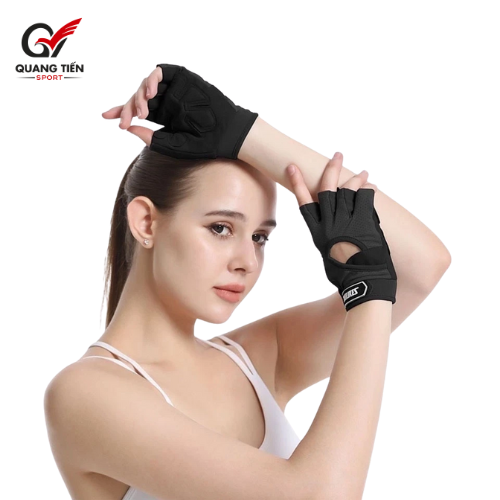 Găng tay tập gym Aolikes hở ngón cao cấp tập gym tập yoga AL - 119