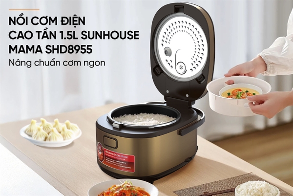 Nồi cơm điện cao tần 1.5L Sunhouse Mama SHD8955