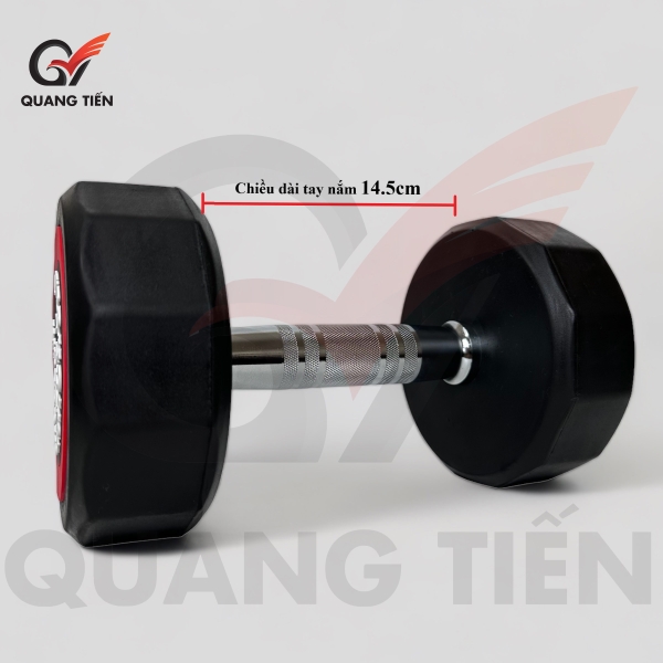 Tạ tay đơn KINGBOX 12.5kg thép bọc cao su vát cạnh cao cấp chính hãng