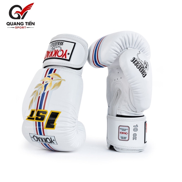 Găng Boxing YOKKAO FYGL-80-4 First At The Race – White