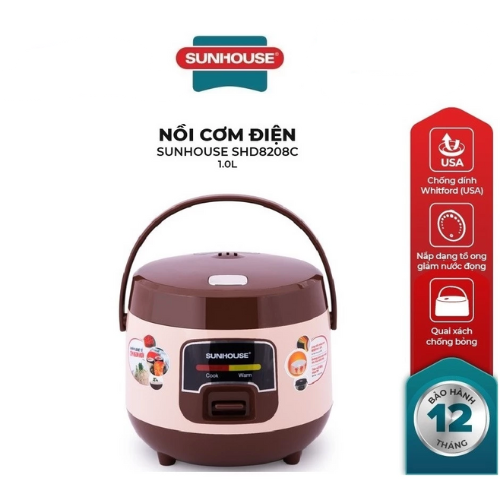 Nồi cơm điện 1L Sunhouse SHD8208C