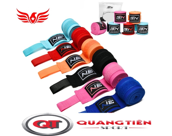 Băng đa cuốn tay boxing BN co dãn tặng kèm túi đựng chính hãng (5m)