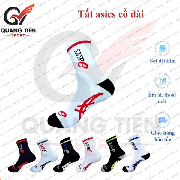 Tất thể thao cao cấp Asics cổ dài