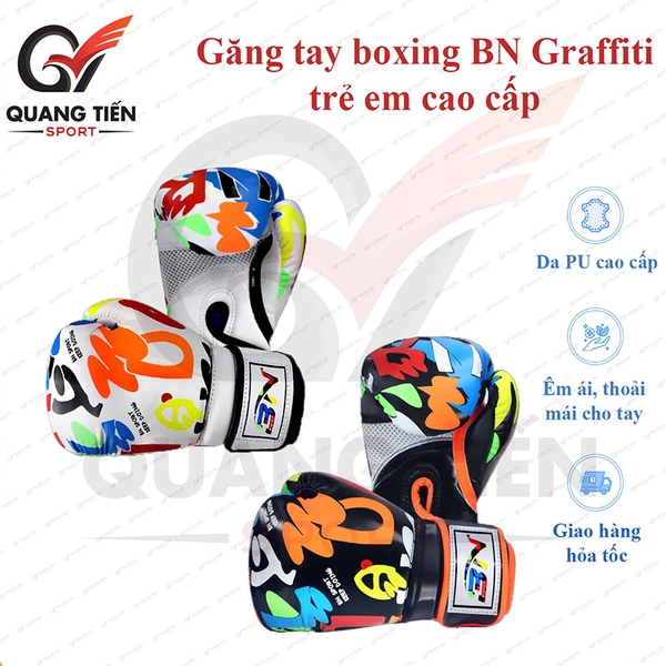 Găng Tay boxing trẻ em BN GRAFFITI 6OZ cao cấp chính hãng