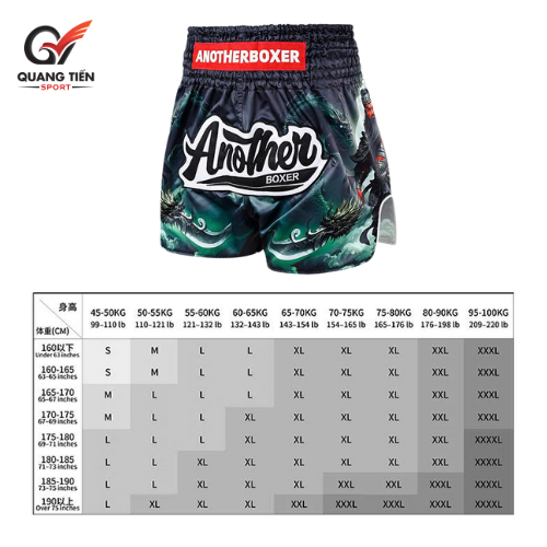 Quần Muay Thái Another Boxer Chính Hãng Muay Thai Short Chất Liệu Satin Cao Cấp | QT-067