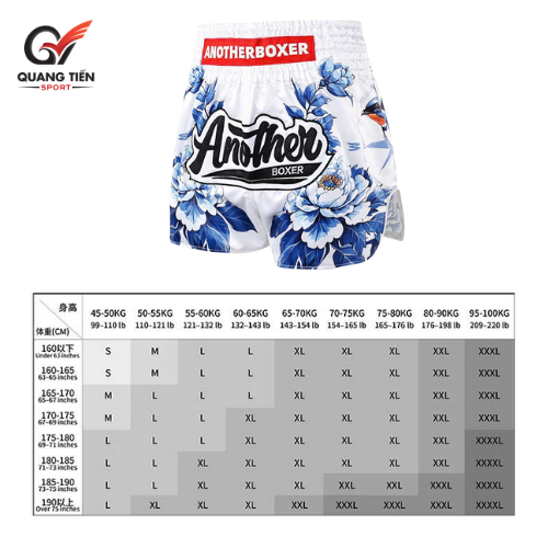 Quần Muay Thái Another Boxer Chính Hãng Muay Thai Short Chất Liệu Satin Cao Cấp | QT-069