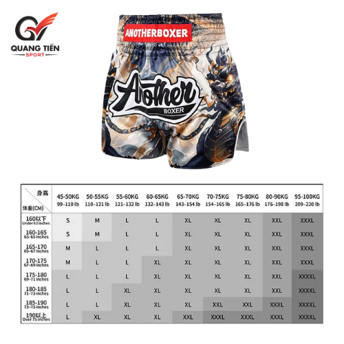 Quần Muay Thái Another Boxer Chính Hãng Muay Thai Short Chất Liệu Satin Cao Cấp | QT-072
