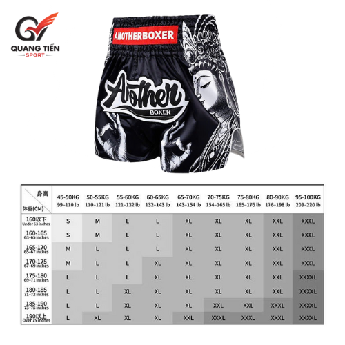 Quần Muay Thái Another Boxer Chính Hãng Muay Thai Short Chất Liệu Satin Cao Cấp | QT-073