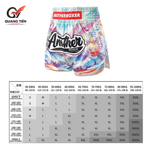 Quần Muay Thái Another Boxer Chính Hãng Muay Thai Short Chất Liệu Satin Cao Cấp | QT-074