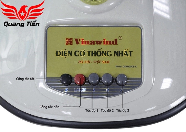 Quạt cây Vinawind QĐM-400ĐBK - Sải cánh 40cm, có đèn