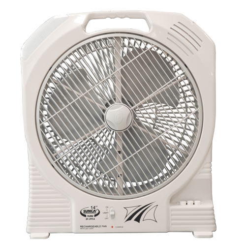 Quạt sạc tích điện Sunca SF-399A - Màu trắng ghi - Có đèn