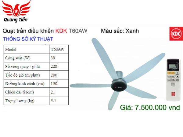 Quạt trần KDK T60AW