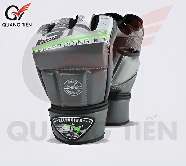 Găng Tay hở ngón MMA BN Găng tay BN MMA cao cấp - MMA Gloves - màu xám