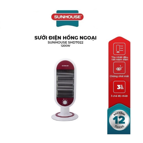 Sưởi điện Hồng ngoại Sunhouse SHD7022