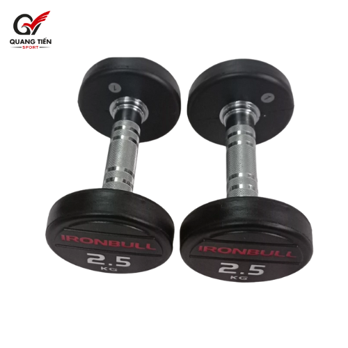 Tạ tay thép bọc cao su IronBull IR04 nhập khẩu 2,5kg ( giá 1 quả )