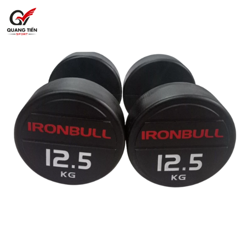 Tạ tay thép bọc cao su IronBull IR04 nhập khẩu 12.5kg ( giá 1 quả )