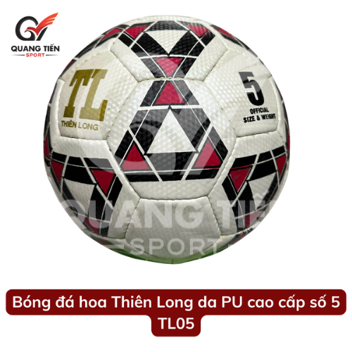 Quả bóng đá Thiên Long da PU số 5 37TL8300 ( tặng kèm kim bơm và lưới )